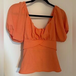 ALTAR’D STATE PUFF SLEEVE TIE TOP